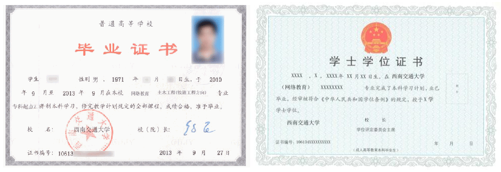 廣州成人教育畢業證書樣本！